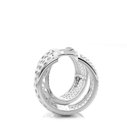 Silver Women's Diamond Earrings Diamond