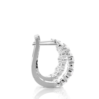 Runde Diamant Creolen in einer Krappenfassung