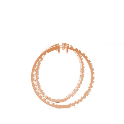 Runde Diamant Creolen in einer Illusion