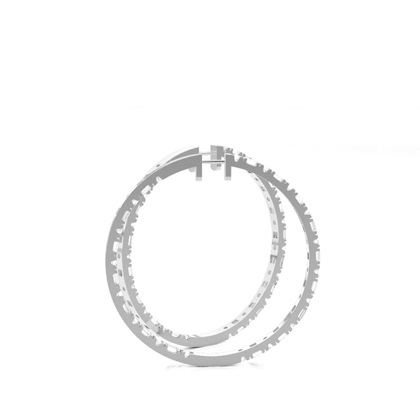 Runde Diamant Creolen in einer Illusion