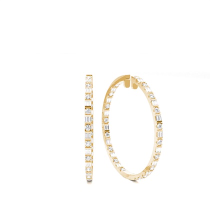 Yellow Gold Diamond Earrings