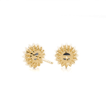 Yellow Gold Diamond Earrings
