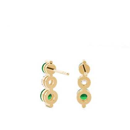 Yellow Gold Diamond Earrings