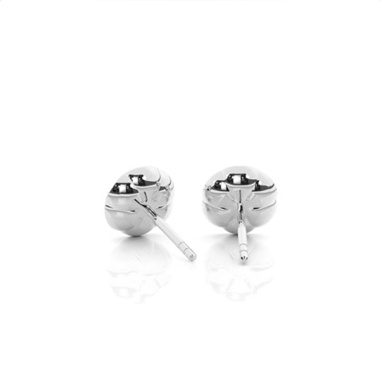 Runder Aquamarin-Ohrstecker in Krappenfassung