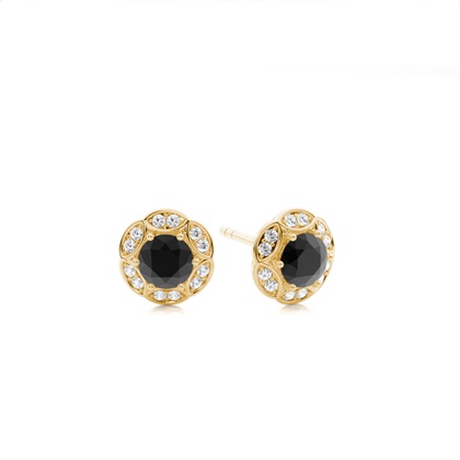Yellow Gold Stud Diamond Earrings