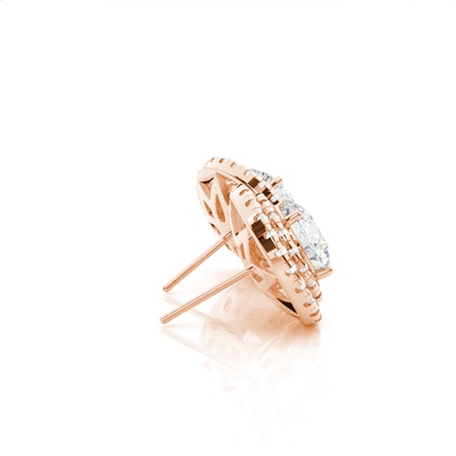 Rose Gold Moissanite Earrings