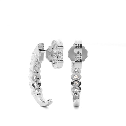 Silver Diamond Earrings