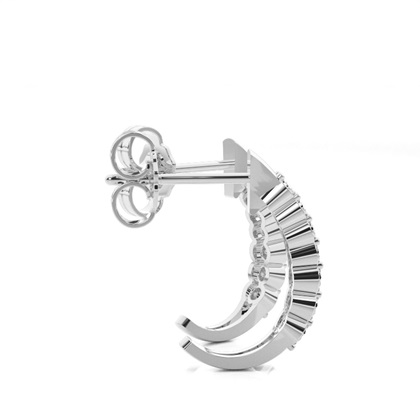 Runde Diamant Designer Ohrringe in einer Krappenfassung