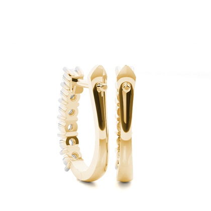 Yellow Gold Diamond Earrings