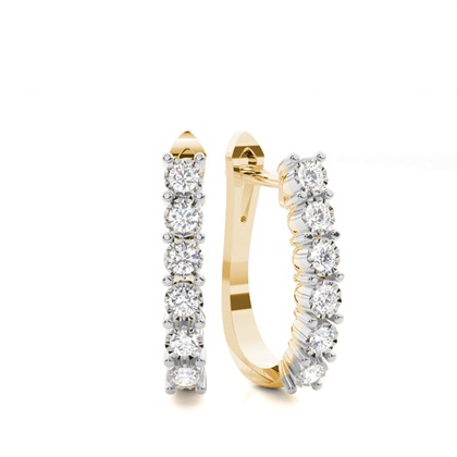 Yellow Gold Diamond Earrings