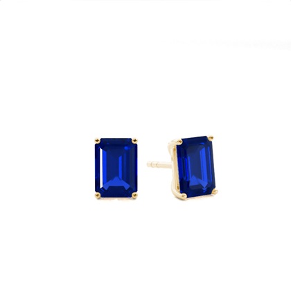 Emerald Yellow Gold Sapphire Earrings Diamond
