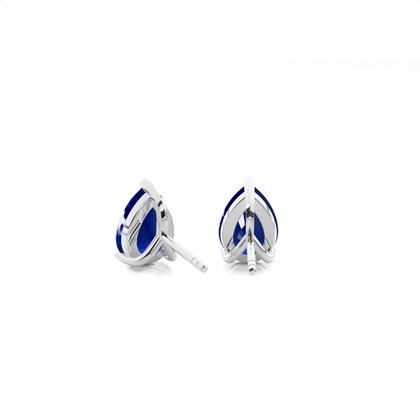 Zinkeneinstellung Prinzessin Blue Sapphire Ohrstecker