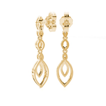 Yellow Gold Diamond Earrings