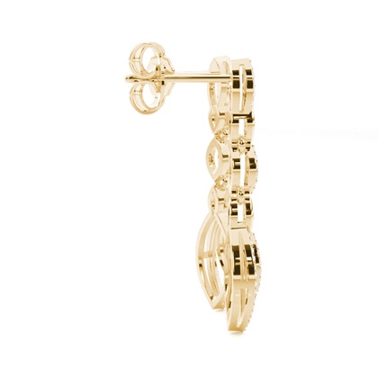 Runde Diamant-Creolen in Mikro-Krappenfassung