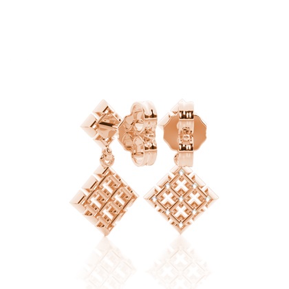 Prinzessin Diamant-Tropfenohrringe in voller Zargenfassung