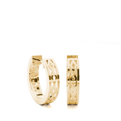 Yellow Gold Diamond Earrings