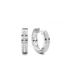 Runde Diamant Creolen in einer Pavéfassung