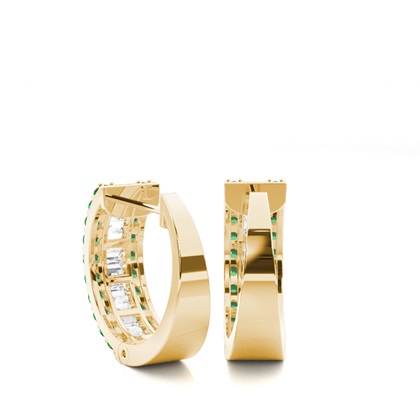 Yellow Gold Diamond Earrings