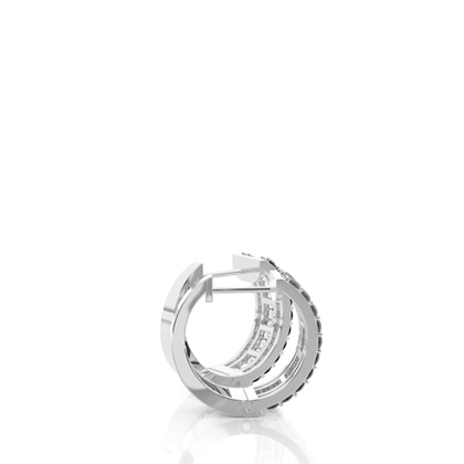 Brilliant Weißgold Schwarze Diamant Ohrringe