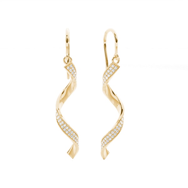 Prong Round Diamond Designer Earrings