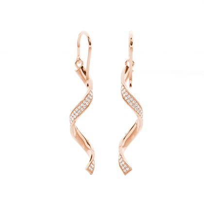 Rotgold Diamant Ohrringe