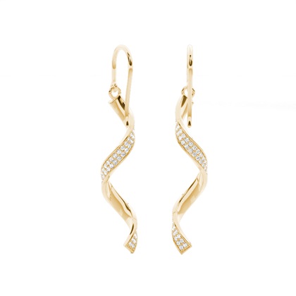 Yellow Gold Diamond Earrings