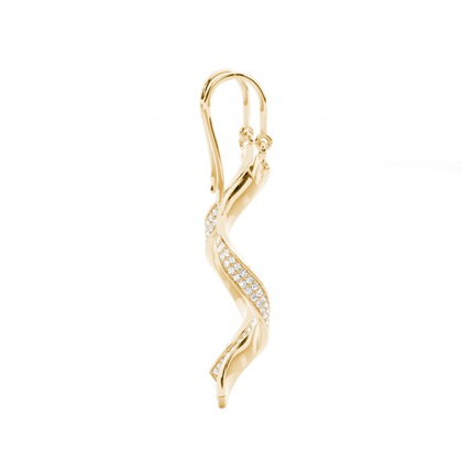 Prong Round Diamond Designer Ohrringe