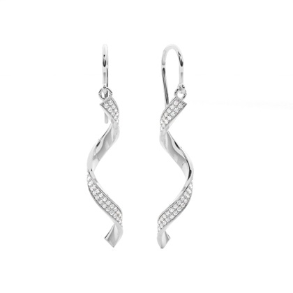 Prong Round Diamond Designer Earrings