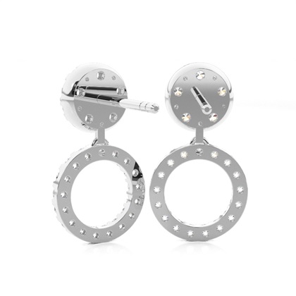 Halo Cluster Diamond Stud Earrings