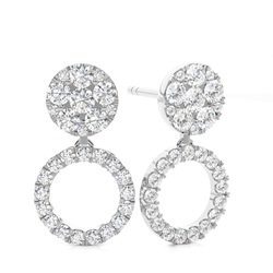 Halo Cluster Diamond Stud Earrings