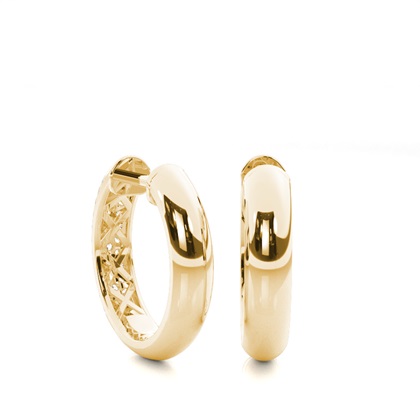 Micro Prong Setting Round Diamond Hoop Earrings