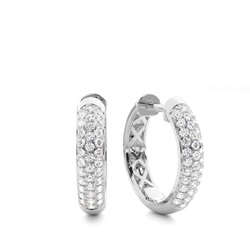 Micro Prong Setting Runde Diamant Creolen