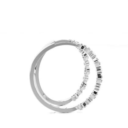 Zinkeneinstellung runde Diamant-Creolen