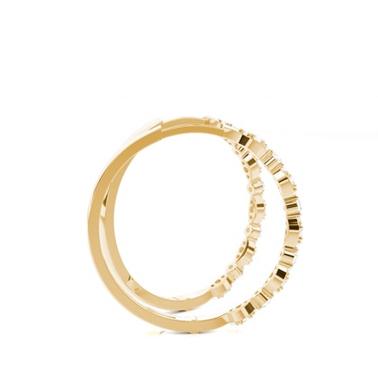 Zinkeneinstellung runde Diamant-Creolen