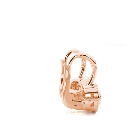Rose Gold Diamond Hoop Earrings