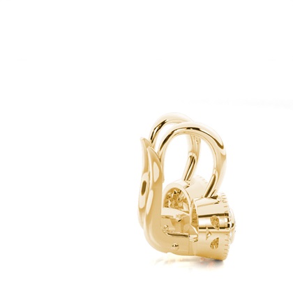 Yellow Gold Diamond Hoop Earrings