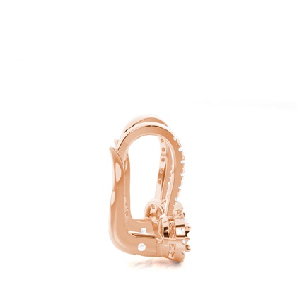 Rose Gold Diamond Hoop Earrings