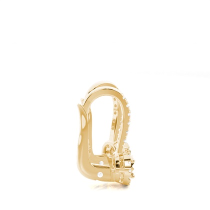 Yellow Gold Diamond Hoop Earrings