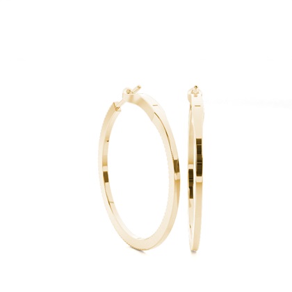 Micro Prong Setting Round Diamond Hoop Earrings