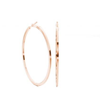 Micro Prong Setting Round Diamond Hoop Earrings