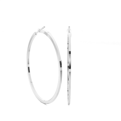 Micro Prong Setting Runde Diamant Creolen