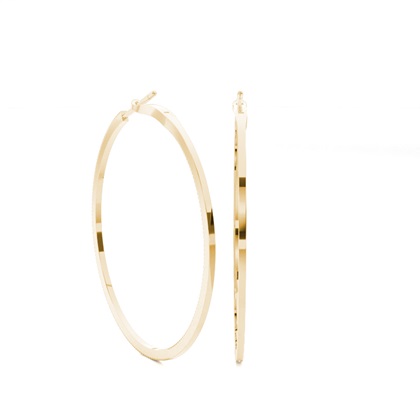 Micro Prong Setting Round Diamond Hoop Earrings