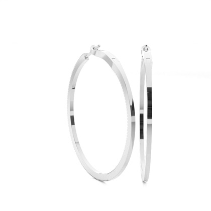 Micro Prong Setting Runde Diamant Creolen