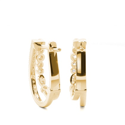 Yellow Gold Diamond Earrings