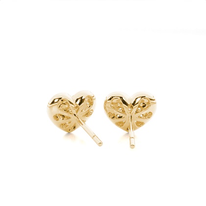 Pendientes Con Diamantes Talla Brillante Engarzados En Micro Garras Estilo Orla