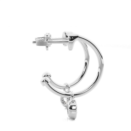 White Gold Diamond Hoop Earrings