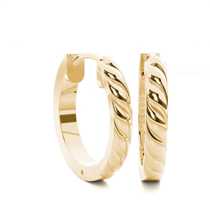 Yellow Gold Diamond Earrings