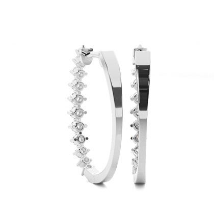 White Gold Diamond Earrings