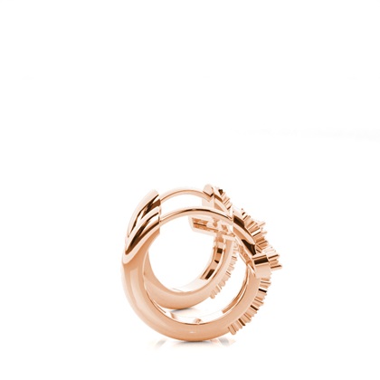 Illusion Plate Prong Einstellung runde Diamant-Creolen