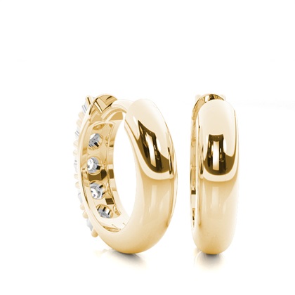Yellow Gold Diamond Earrings